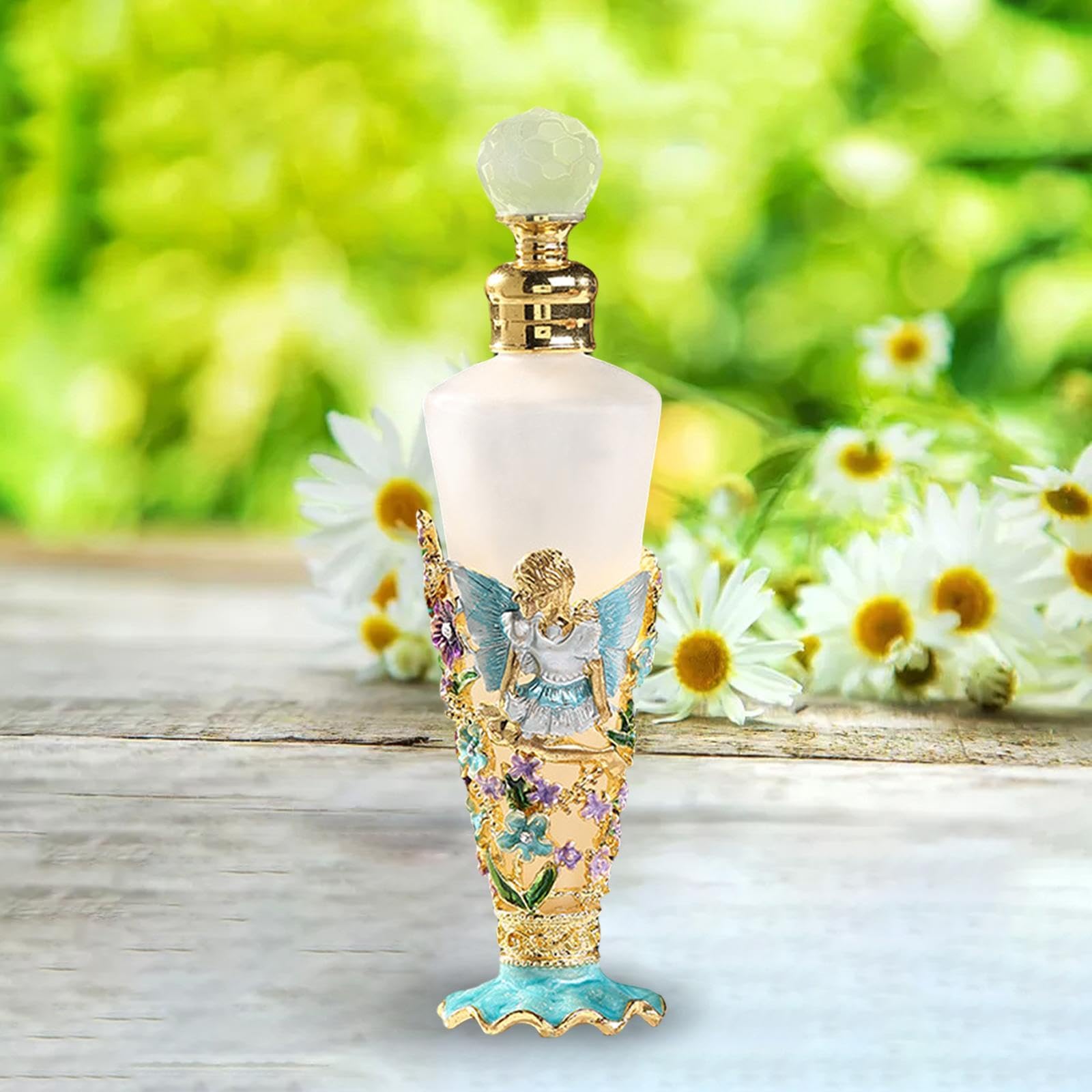 Amazon | Generic ヴィンテージスタイルの花柄ガラス香水瓶, Style E